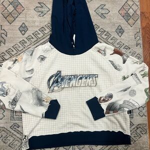Marvel Avengers Pullover Hoodie Women Heroes & Villains 60th Anniversary XL